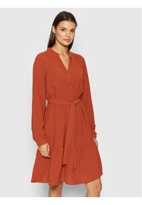 Selected Femme Sukienka koszulowa Mivia 16079687 Czerwony Regular Fit. Kolor: czerwony. Materiał: syntetyk. Typ sukienki: koszulowe #1