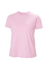 T-shirt damski Helly Hansen Tech Logo. Kolor: różowy. Sport: turystyka piesza #1