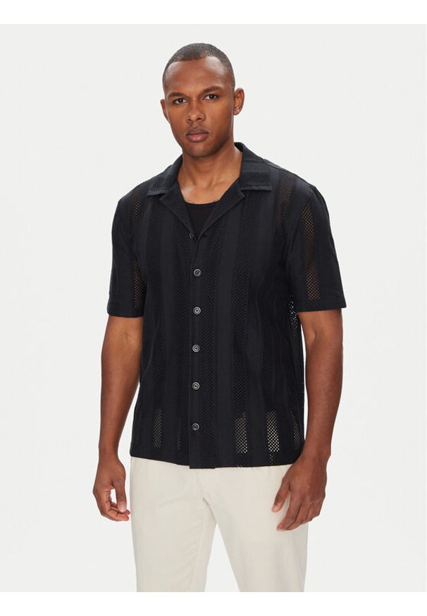 Baldessarini Koszula B4 10058.5266 Czarny Regular Fit. Kolor: czarny. Materiał: bawełna