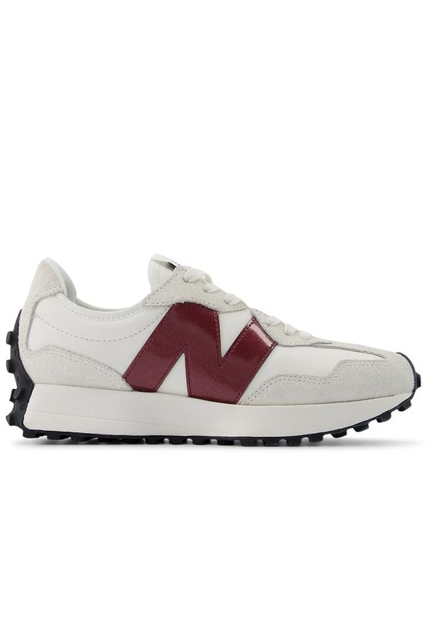 Buty damskie New Balance WS327JWC - białe. Okazja: na co dzień. Zapięcie: sznurówki. Kolor: biały. Materiał: guma, syntetyk, skóra, materiał. Szerokość cholewki: normalna