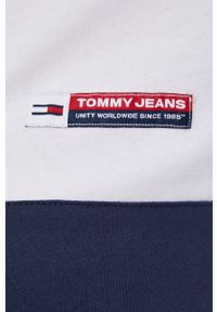 Tommy Jeans longsleeve bawełniany DW0DW12533.PPYY kolor granatowy z kołnierzykiem. Kolor: niebieski. Materiał: bawełna. Długość rękawa: długi rękaw. Długość: krótkie #6