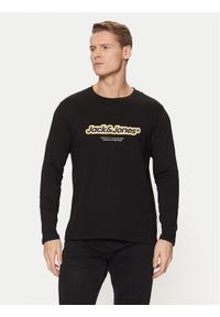 Jack & Jones Longsleeve Vesterbro 12266419 Czarny Relaxed Fit. Kolor: czarny. Materiał: bawełna. Długość rękawa: długi rękaw #1