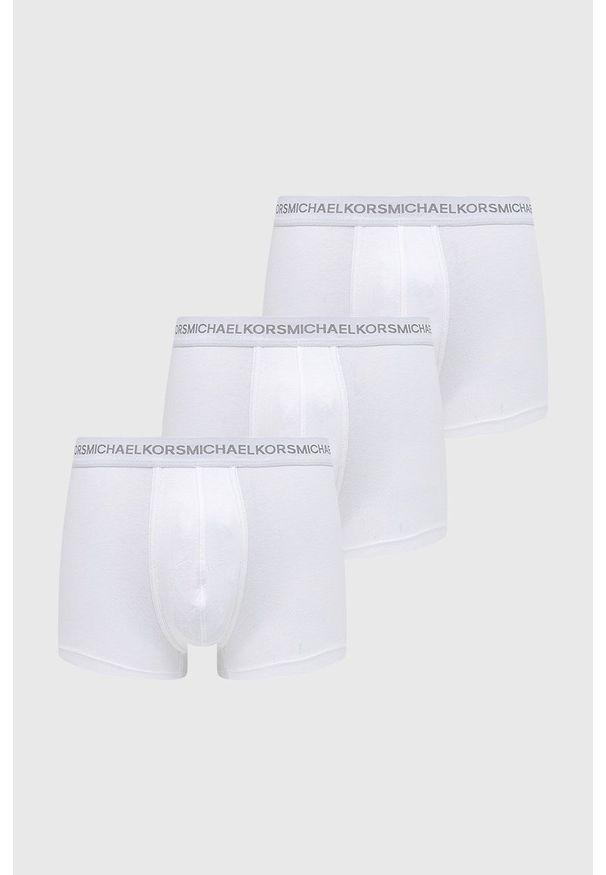 MICHAEL Michael Kors bokserki 6BR1T10773 (3-pack) męskie kolor biały. Kolor: biały. Materiał: bawełna, włókno. Długość: długie