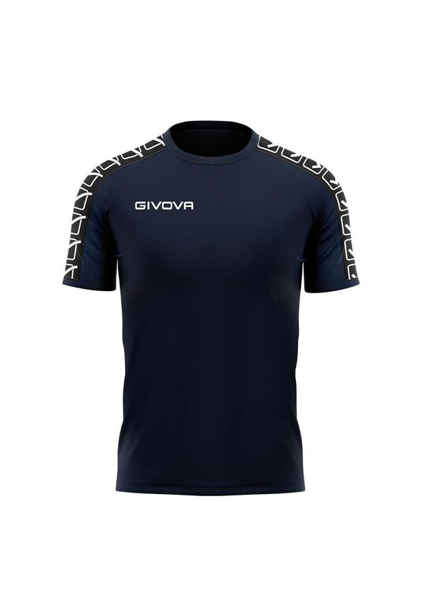 T-shirt Givova z Bawełny Navy 2XL dla Mężczyzn - Komfort i Styl. Kolor: niebieski. Materiał: bawełna. Sport: piłka nożna