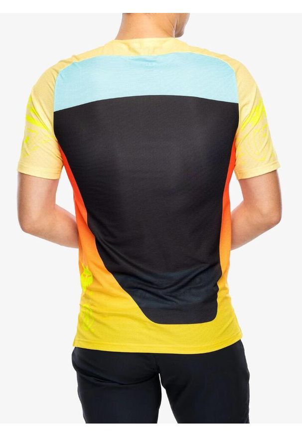 FOX - Koszulka rowerowa męska Fox Flexair SS Jersey Elevated. Kolor: żółty. Materiał: jersey
