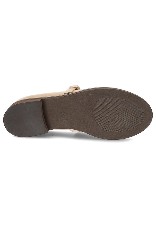 Brązowe Półbuty Armodo Płaskie Obuwie Damskie. Okazja: na co dzień. Zapięcie: klamry. Kolor: brązowy. Materiał: skóra. Obcas: na obcasie. Styl: casual. Wysokość obcasa: niski