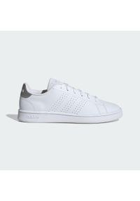 Adidas - Advantage Base Court Lifestyle Shoes. Kolor: szary, biały, wielokolorowy. Materiał: materiał. Model: Adidas Advantage