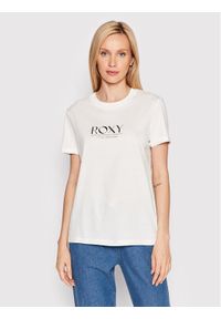 Roxy T-Shirt Noon Ocean ERJZT05424 Biały Regular Fit. Kolor: biały. Materiał: bawełna