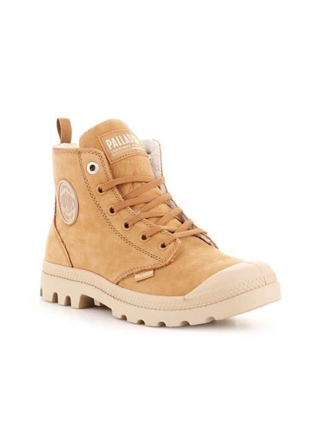 Buty do chodzenia unisex Palladium Pampa HI Zip WL. Wysokość cholewki: za kostkę. Zapięcie: sznurówki. Kolor: żółty. Materiał: guma, zamsz, materiał, syntetyk. Szerokość cholewki: normalna. Sport: turystyka piesza