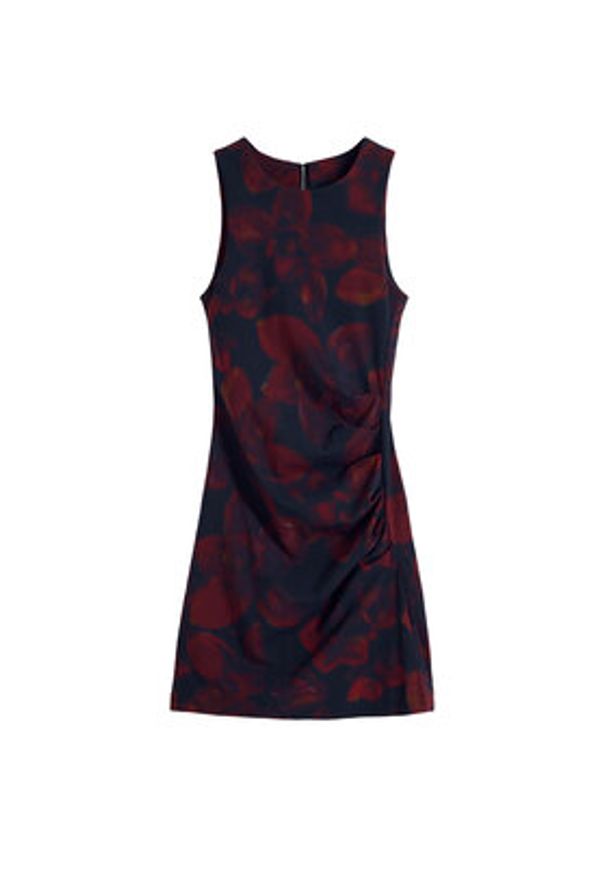 Desigual Sukienka koktajlowa Petofrunce 25WWVW20 Bordowy Slim Fit. Kolor: czerwony. Materiał: wiskoza. Styl: wizytowy