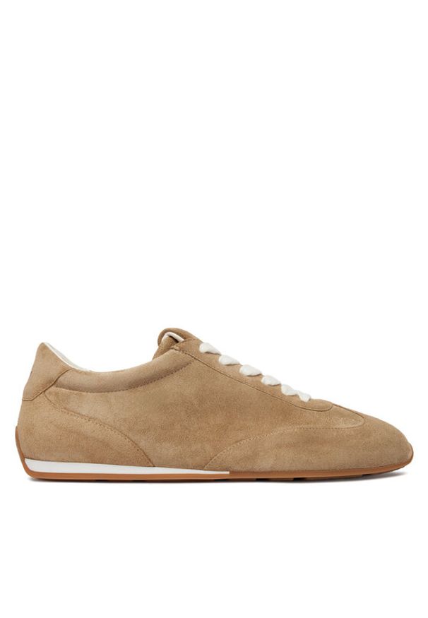 Stuart Weitzman Sneakersy Colton Sleek SN228 Beżowy. Kolor: beżowy. Materiał: skóra, zamsz