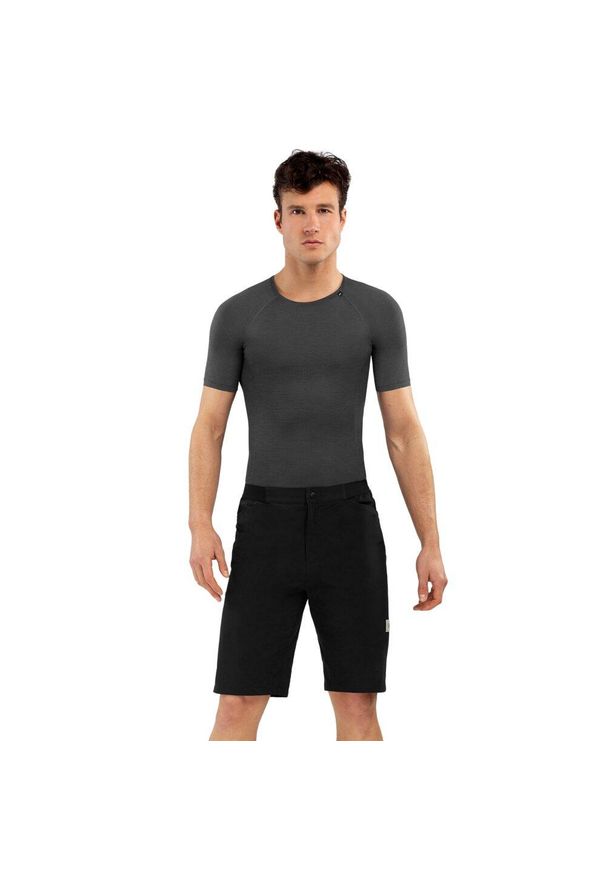 Krótkie spodenki rowerowe męskie Gravel SIROKO Block. Kolor: czarny. Długość: krótkie. Sport: kolarstwo