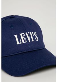Levi's® - Levi's - Czapka. Kolor: niebieski. Materiał: tkanina, bawełna. Wzór: aplikacja. Styl: biznesowy #4
