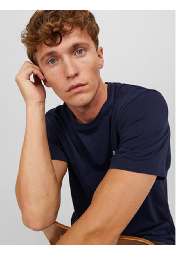 Jack & Jones - Jack&Jones T-Shirt Paulos 12245087 Niebieski Standard Fit. Kolor: niebieski. Materiał: bawełna