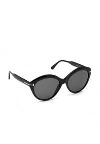 Tom Ford - TOM FORD - Czarne okulary przeciwsłoneczne Maxine. Kształt: okrągłe. Kolor: czarny #4