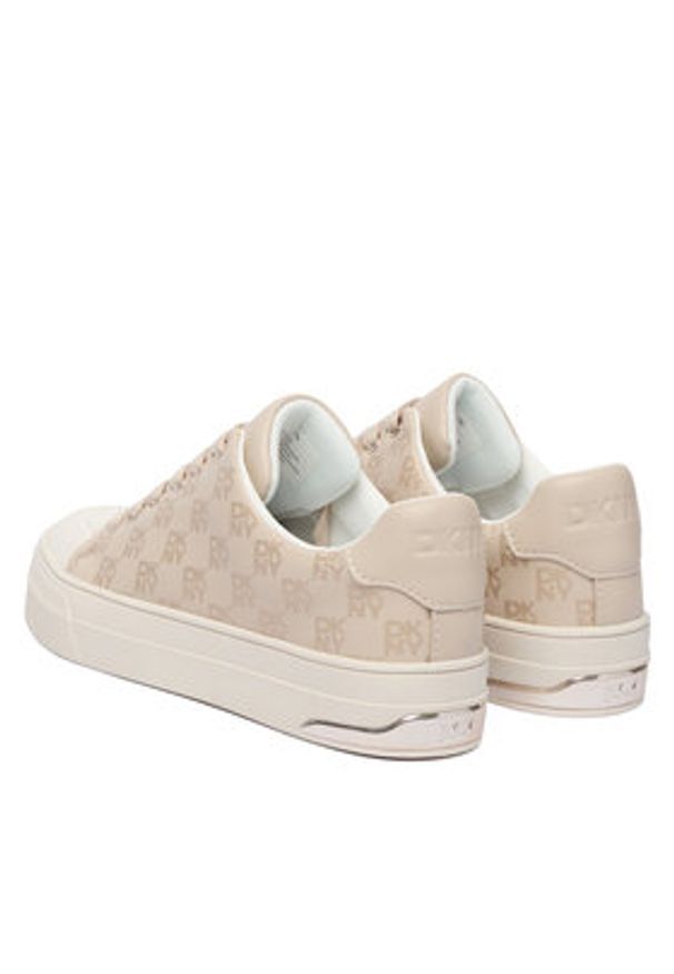 DKNY Sneakersy K3556786 Beżowy. Kolor: beżowy. Materiał: skóra