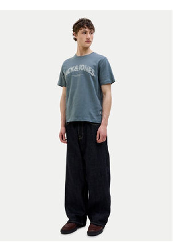 Jack & Jones - Jack&Jones T-Shirt Almeria 12276962 Niebieski Regular Fit. Kolor: niebieski. Materiał: bawełna