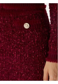 Guess Spódnica ołówkowa W5BD1X Z4090 Czerwony Slim Fit. Kolor: czerwony. Materiał: syntetyk #4