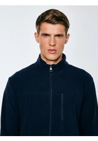 Big-Star - Bluza męska polarowa rozpinana granatowa Malkom 403. Kolor: niebieski. Materiał: polar. Sezon: jesień, lato, zima, wiosna #5