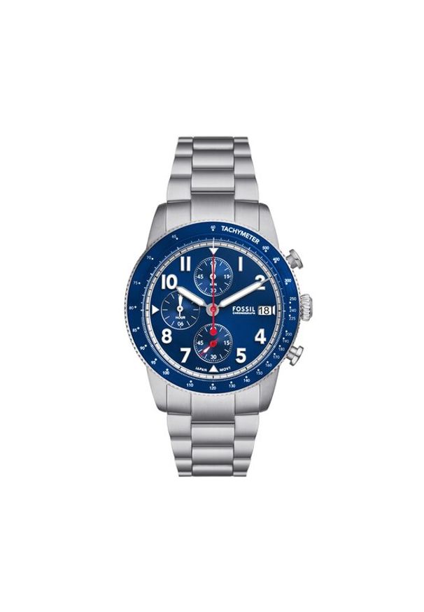 Fossil Zegarek Sport Tourer FS6047 Srebrny. Kolor: srebrny. Styl: sportowy
