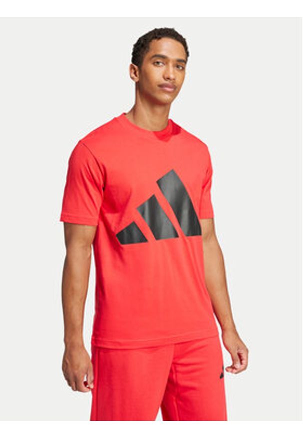 Adidas - adidas T-Shirt Essentials Big Logo JE8934 Czerwony Regular Fit. Kolor: czerwony. Materiał: bawełna
