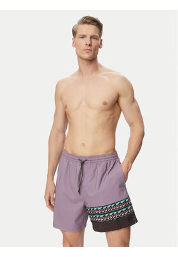 Billabong Szorty kąpielowe Burleigh 17 EBYJV00142 Fioletowy Regular Fit. Kolor: fioletowy. Materiał: syntetyk