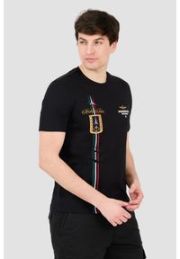 Aeronautica Militare - AERONAUTICA MILITARE Czarny t-shirt Frecce Tricolori Short Sleeve. Kolor: czarny #4