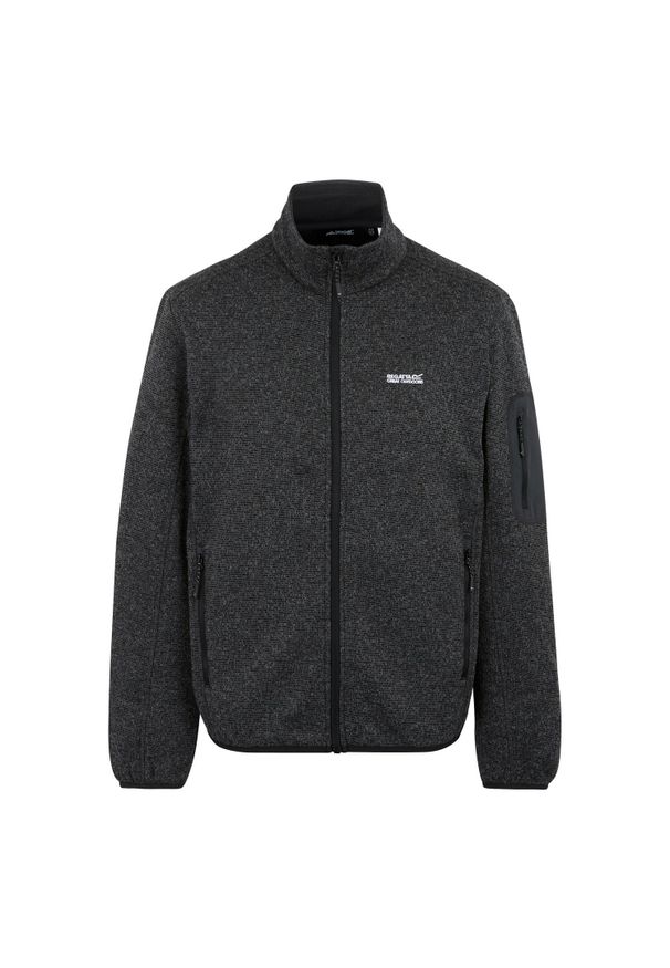 Regatta - Bluza Polarowa Męska Melanżowy Pełen Suwak Newhill. Kolor: szary, fioletowy, wielokolorowy. Materiał: polar. Wzór: melanż