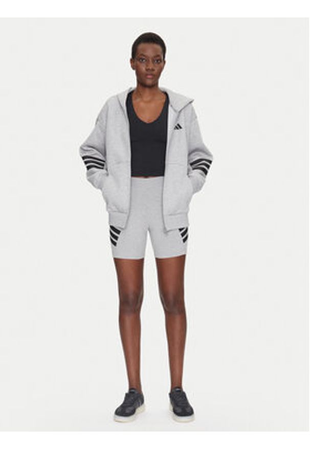 Adidas - adidas Bluza Future Icons 3-Stripes JE0172 Szary Regular Fit. Kolor: szary. Materiał: bawełna