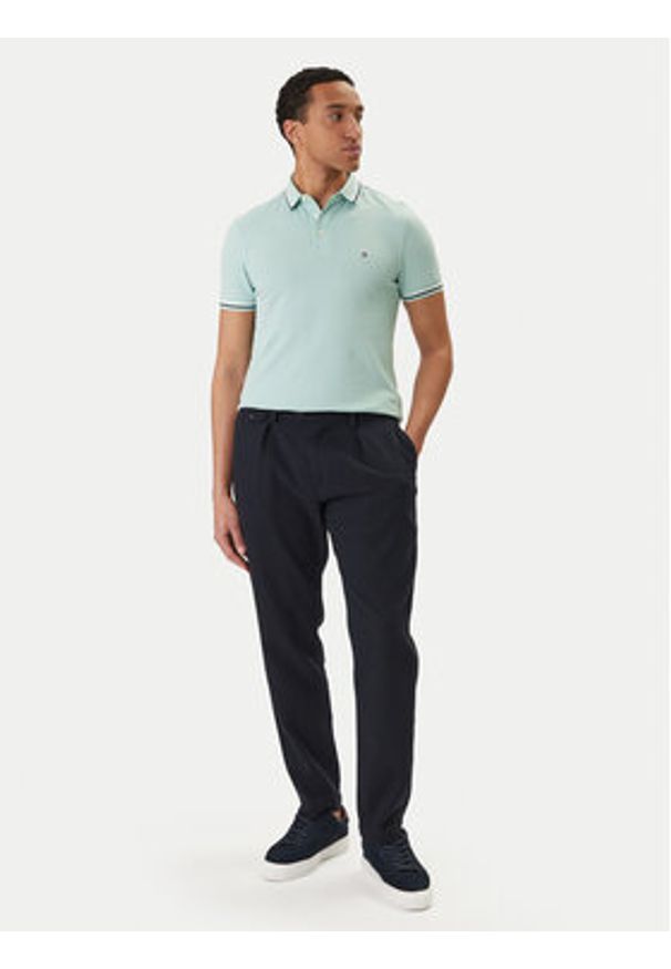 TOMMY HILFIGER - Tommy Hilfiger Polo Seasonal MW0MW39993 Zielony Slim Fit. Typ kołnierza: polo. Kolor: zielony. Materiał: bawełna