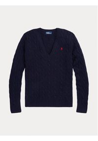 Polo Ralph Lauren Sweter 211910422003 Granatowy Regular Fit. Typ kołnierza: polo. Kolor: niebieski. Materiał: wełna