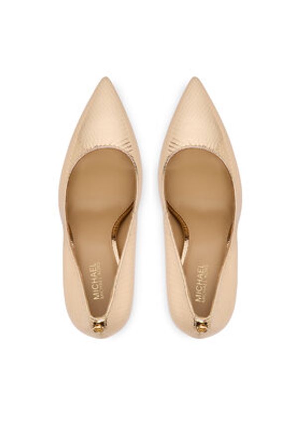 MICHAEL Michael Kors Szpilki Alina Flex High Pump 40R4HNHP1M Złoty. Kolor: złoty. Materiał: skóra. Obcas: na szpilce