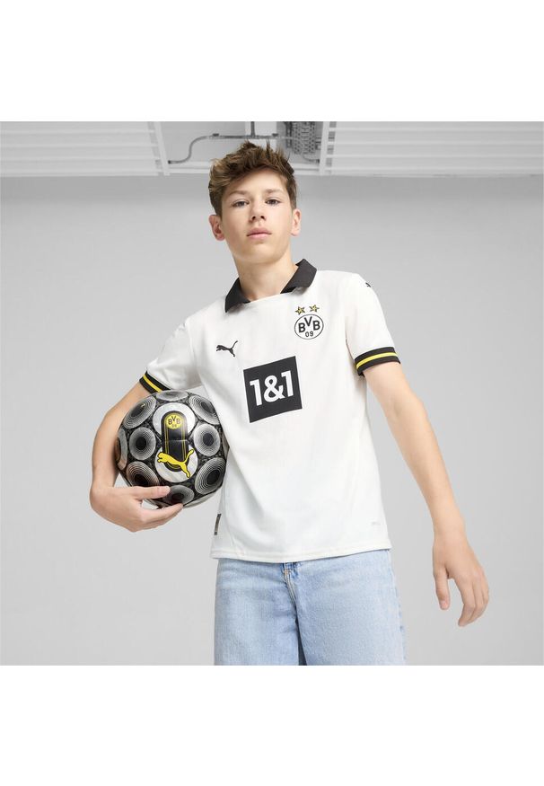 Puma - Młodzieżowa koszulka dodatkowa Borussia Dortmund 24/25 PUMA White. Kolor: biały. Materiał: materiał. Sport: piłka nożna