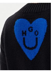 Hugo - HUGO Sweter Scutie 50543059 Czarny Relaxed Fit. Kolor: czarny. Materiał: syntetyk #5