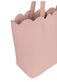 Ochnik - Torebka shopper z kosmetyczką. Kolor: różowy. Materiał: skórzane. Rodzaj torebki: na ramię #5