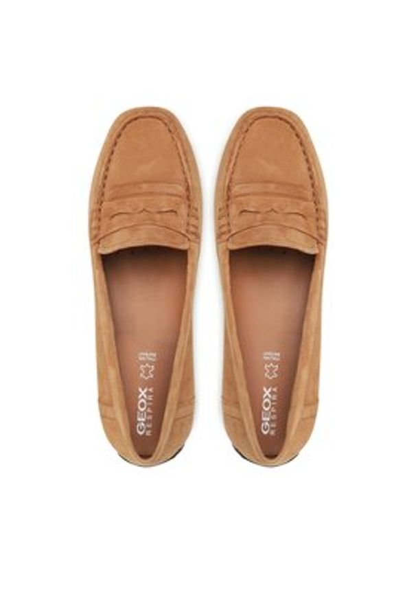 Geox Mokasyny D Kosmopolis + Grip D35RCA00021C5006 Brązowy. Kolor: brązowy. Materiał: skóra, zamsz