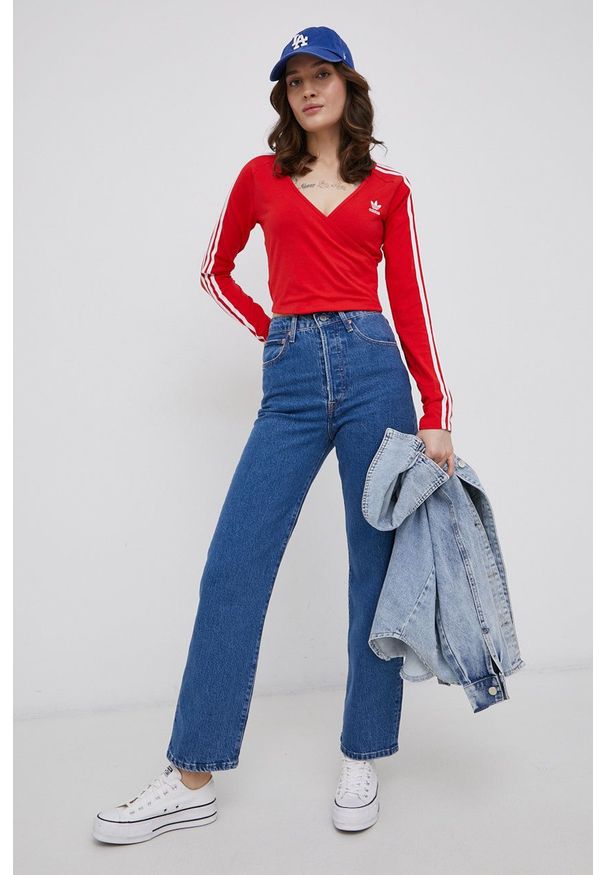 Levi's® - Levi's Jeansy damskie high waist. Okazja: na spotkanie biznesowe. Stan: podwyższony. Kolor: niebieski. Styl: biznesowy