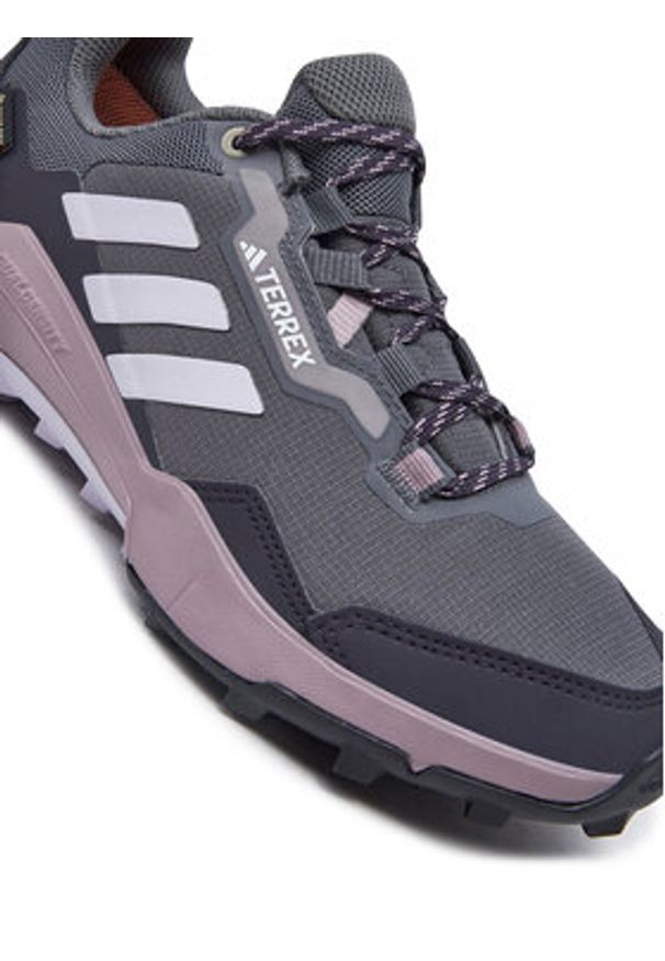 Adidas - adidas Trekkingi Terrex AX4 GORE-TEX IG6580 Szary. Kolor: szary. Materiał: mesh, materiał