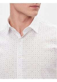 Calvin Klein Koszula K10K112298 Biały Slim Fit. Kolor: biały. Materiał: bawełna #3