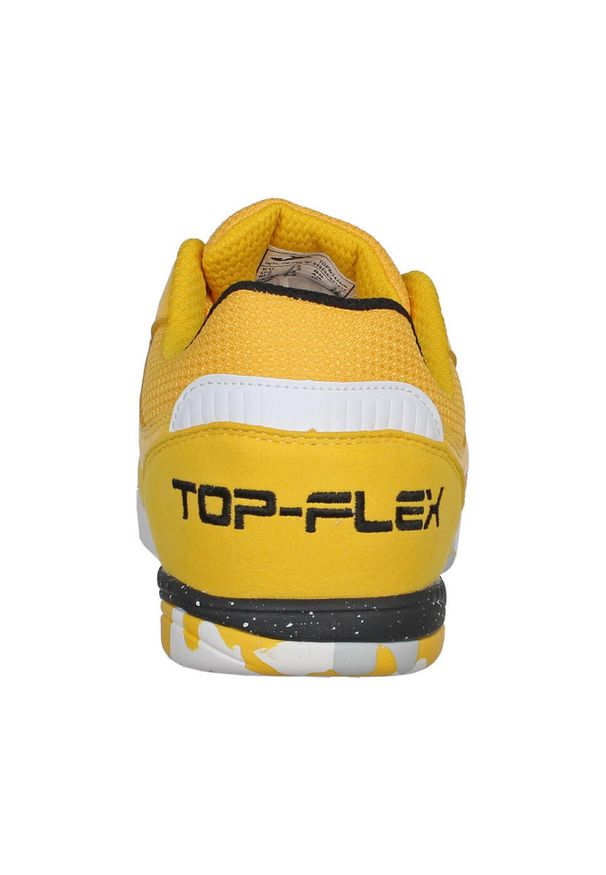 Joma - Męskie Skórzane Buty Treningowe Top Flex 2428. Kolor: biały, wielokolorowy, żółty. Materiał: skóra. Sport: turystyka piesza