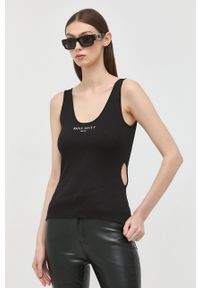 Miss Sixty top damski kolor czarny. Okazja: na co dzień. Kolor: czarny. Materiał: dzianina. Wzór: gładki. Styl: casual