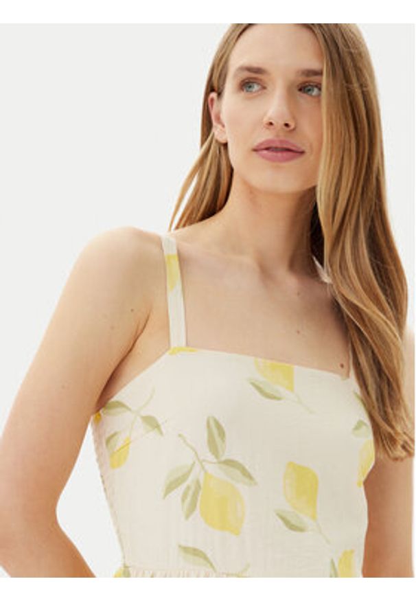 only - ONLY Sukienka letnia Eve 15350884 Beżowy Regular Fit. Kolor: beżowy. Materiał: wiskoza. Sezon: lato