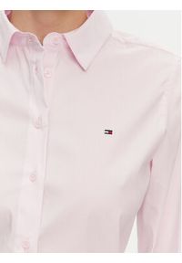 TOMMY HILFIGER - Tommy Hilfiger Koszula WW0WW44084 Różowy Regular Fit. Kolor: różowy. Materiał: bawełna #4