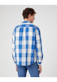 Wrangler - WRANGLER 1 PKT SHIRT MĘSKA KOSZULA MATERIAŁOWA W KRATĘ NAUTICAL W5D64MXV2. Materiał: materiał