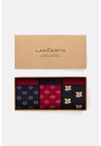 Lancerto - Zestaw 3 Par Skarpet Świątecznych. Materiał: dzianina, elastan, bawełna, poliamid. Wzór: kolorowy