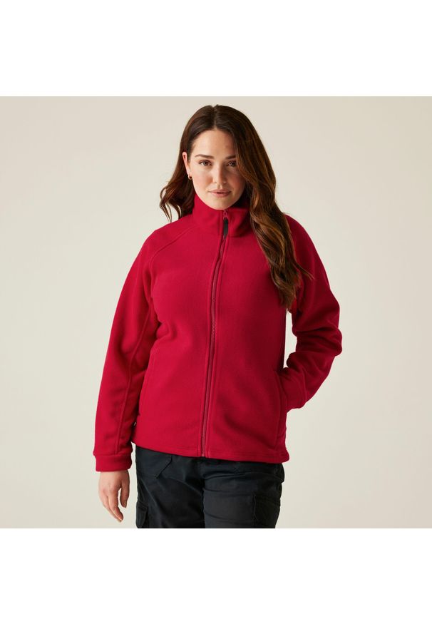 Regatta - Damski polar Thor III z pełnym zamkiem błyskawicznym. Kolor: czerwony. Materiał: polar. Sezon: zima. Sport: turystyka piesza