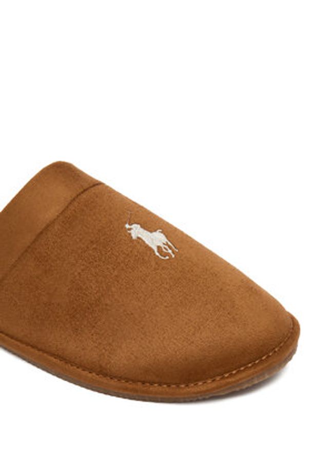 Polo Ralph Lauren Kapcie 843981604003 Brązowy. Kolor: brązowy. Materiał: skóra, zamsz
