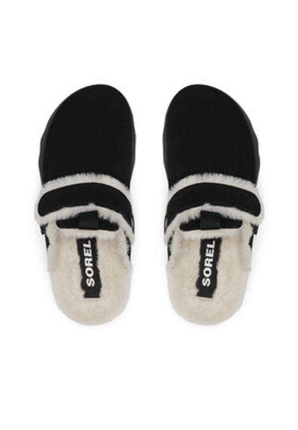 sorel - Sorel Kapcie Viibe Clog Suede Cozy 2048521010 Czarny. Kolor: czarny. Materiał: skóra, zamsz