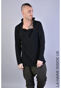 La Haine Inside Us Sweter "LM059" | A2308 3J LM059 | Mężczyzna | Czarny. Okazja: na co dzień. Typ kołnierza: kołnierzyk stójkowy. Kolor: czarny. Materiał: bawełna. Wzór: aplikacja. Styl: casual #14
