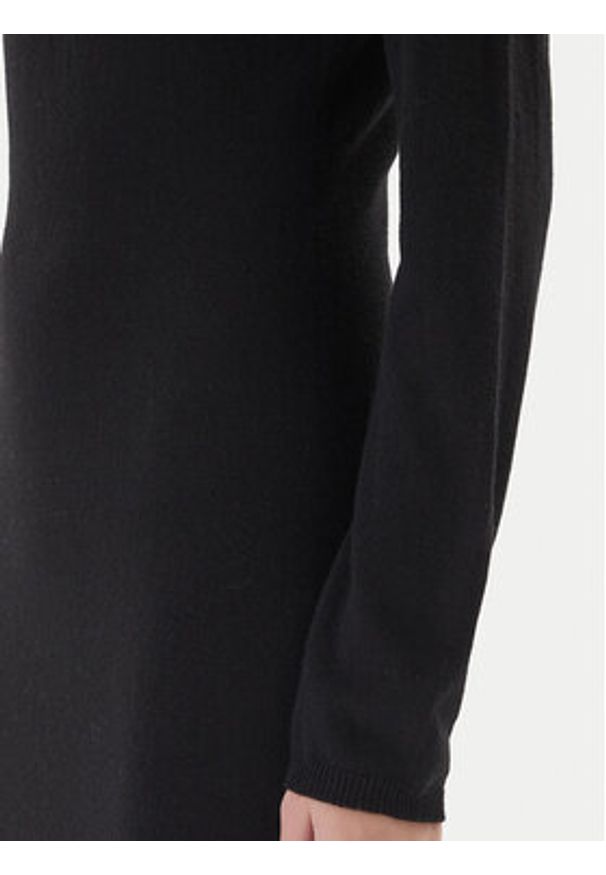 Kontatto Sukienka dzianinowa 3M0964C Czarny Slim Fit. Kolor: czarny. Materiał: syntetyk